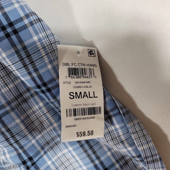 Club Room Baynk Plaid Double Faced Woven Shirt Mens Small Combo Blue - Picture 4 of 5
